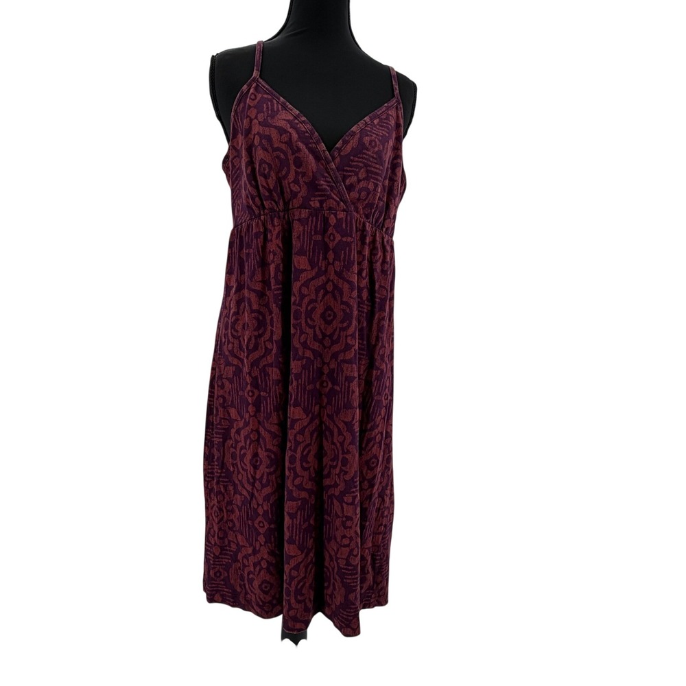 Sonoma Everyday Dress Boho Damask Print Medium Purple Cotton Modal Sundress - Picture 1 of 7